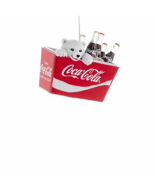 Kurt Adler - Addobbo Albero Coca-Cola® Polar Bear Cub In Cooler Ornament