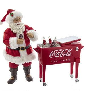 Kurt Adler - Coca-Cola® Santa W/Table Cooler Set