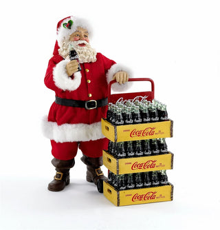 Kurt Adler - Coca-Cola® Babbo Natale con carrello di consegna