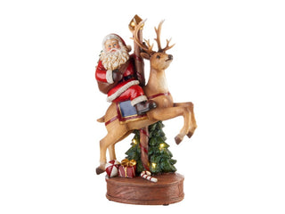 L'oca Nera - Babbo Natale C/Renna e Led