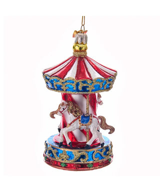 Kurt Adler - Noble Gems Glass Carousel- Addobbo Albero