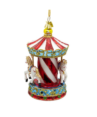 Kurt Adler - Noble Gems Glass Carousel- Addobbo Albero