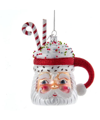 Kurt Adler -  Noble Gems Glass Santa Cocoa Mug - Addobbo Albero