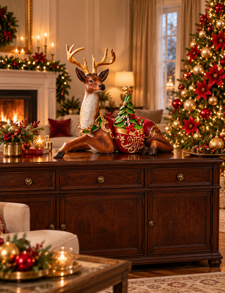 Brandani - Renna con albero Linea Christmas
