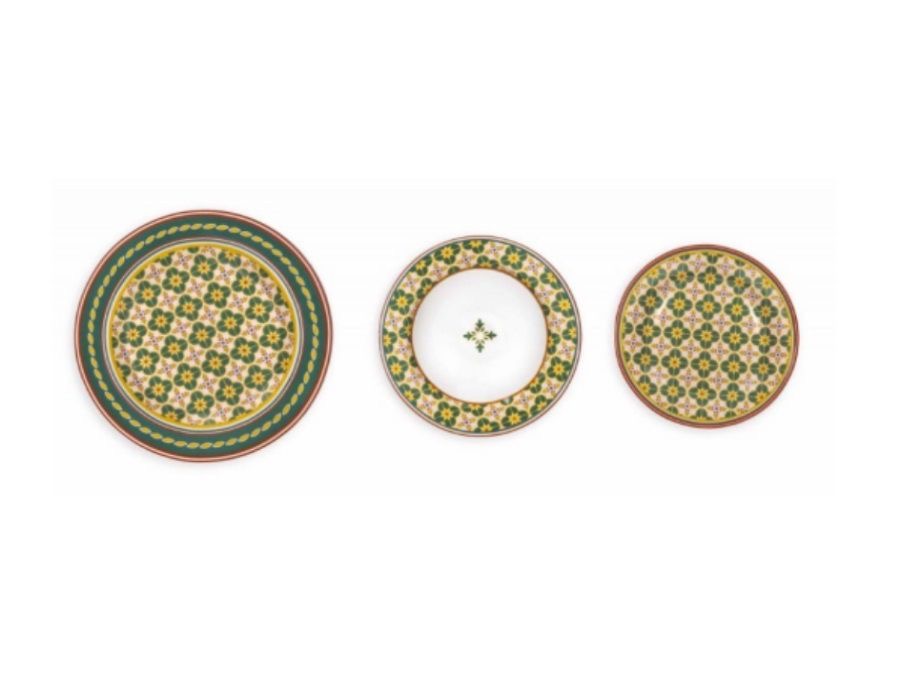 BRANDANI LE PRIMIZIE SERVIZIO TAVOLA 18 PZ PORCELLANA - Favola In Tavola