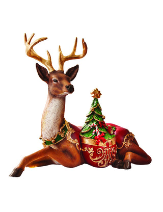 Brandani - Renna con albero Linea Christmas