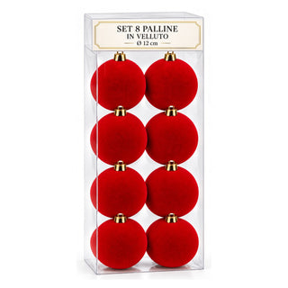 8 Palline in velluto 12cm